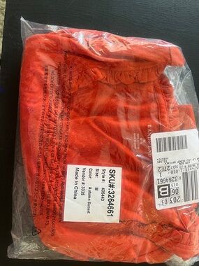 Lands' End Bright Orange Elastic-Waist Kids Shorts